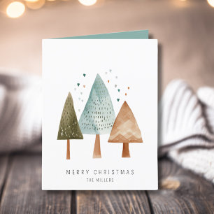 Cartes Pour Fêtes Annuelles Arbres de Noël minimalistes Joyeux Noël