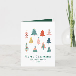 Cartes Pour Fêtes Annuelles Arbres de Noël verts non photo