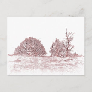 CARTES POUR FÊTES ANNUELLES ARBRES D'HIVER