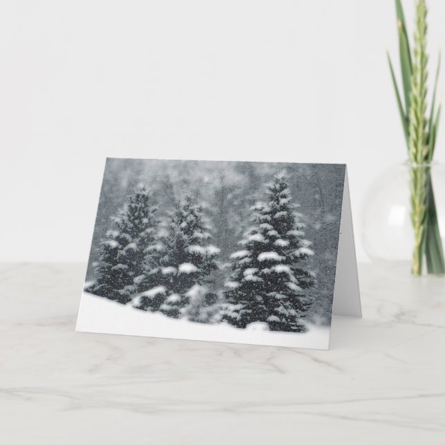 Cartes Pour Fêtes Annuelles Arbres d'hiver (Devant)