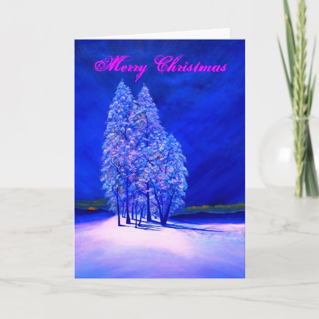 Cartes Pour Fêtes Annuelles Arbres gelés (Devant)