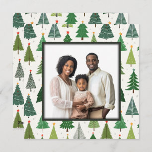 Cartes Pour Fêtes Annuelles Arbres rétro