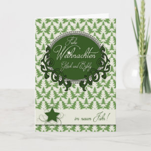 Cartes Pour Fêtes Annuelles Arbres verts allemands rétro