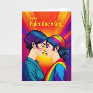 Cartes Pour Fêtes Annuelles Arc-en-ciel gay de Saint Valentin asiatique améric