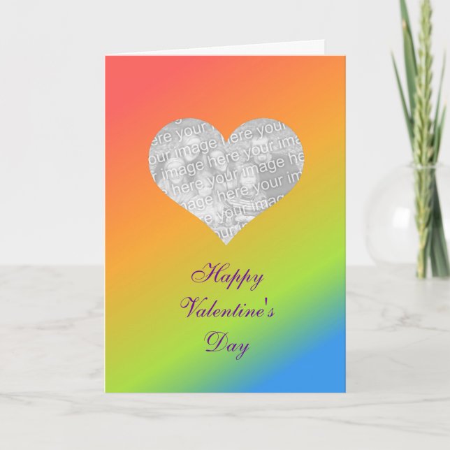 Cartes Pour Fêtes Annuelles Arc-en-ciel Valentine (Devant)