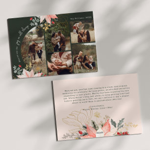 Cartes Pour Fêtes Annuelles Arc Floral D'Hiver Joie En Toutes Choses Cinq Phot