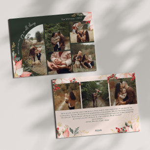 Cartes Pour Fêtes Annuelles Arc Floral D'Hiver Joie En Toutes Choses Huit Phot