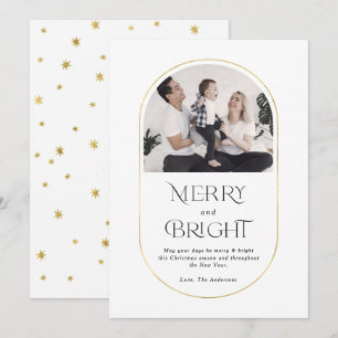 Cartes Pour Fêtes Annuelles Arc minimaliste simple Famille de Noël moderne 