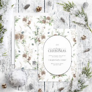 Cartes Pour Fêtes Annuelles Arc moderne Ferme verdure Joyeux Noël Hol