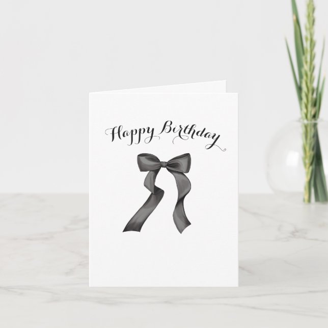 Cartes Pour Fêtes Annuelles Arc noir Joyeux anniversaire (Devant)