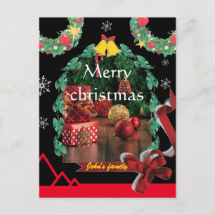 Cartes Pour Fêtes Annuelles Arc noir moderne photo chic joyeux noël