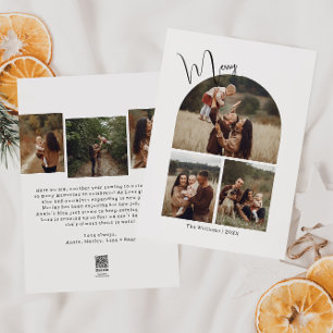 Cartes Pour Fêtes Annuelles Arch Boho Joyeux Six Photo Noël