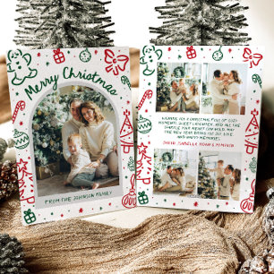 Cartes Pour Fêtes Annuelles Arche à main fantaisie photo Joyeux Noël