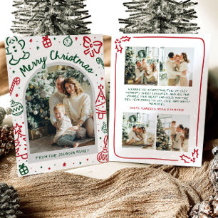 Cartes Pour Fêtes Annuelles Arche à main fantaisie photo Joyeux Noël