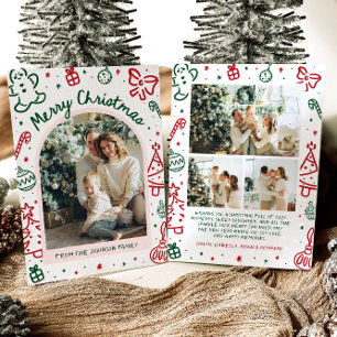 Cartes Pour Fêtes Annuelles Arche à main fantaisie photo Joyeux Noël