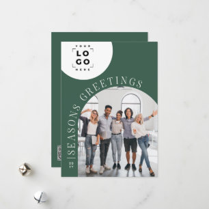Cartes Pour Fêtes Annuelles Arche d'affaires Photo logo vert Noël