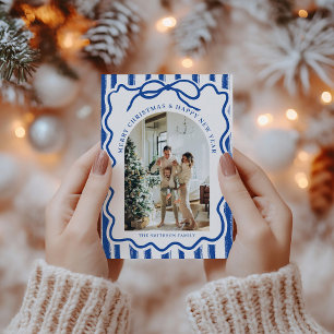 Cartes Pour Fêtes Annuelles Arche de Bow Scribble moderne Noël