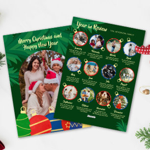 Cartes Pour Fêtes Annuelles Arche de décorations rétro Année en revue photo de