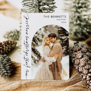 Cartes Pour Fêtes Annuelles Arche de Noël mariée moderne Noël