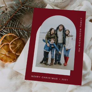 Cartes Pour Fêtes Annuelles Arche de Noël simple Deux photos modernes