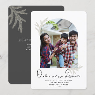 Cartes Pour Fêtes Annuelles Arche élégante   NOTRE NOUVELLE MAISON VACANCES D'