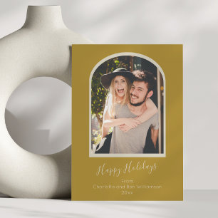Cartes Pour Fêtes Annuelles Arche minimaliste moderne Personnalisée Photo Jaun