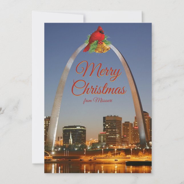 Cartes Pour Fêtes Annuelles Arche Missouri Gateway Joyeux Noël (Devant)