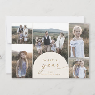 Cartes Pour Fêtes Annuelles Arche moderne   Cream Multi Photo Family What A An