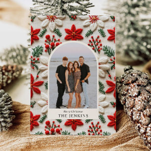 Cartes Pour Fêtes Annuelles Arche photo de Noël élégant