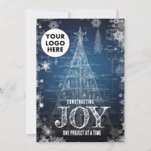 Cartes Pour Fêtes Annuelles Architecte Logo personnalisé Noël d'affaires
