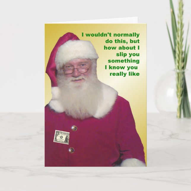 Cartes Pour Fêtes Annuelles Argent de Père Noël inclus (Devant)