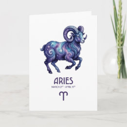 Cartes Pour Fêtes Annuelles Aries Birthday Card