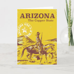 Cartes Pour Fêtes Annuelles Arizona l'état du cuivre affiche de voyage vintage