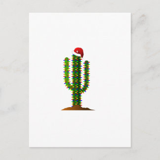 Cartes Pour Fêtes Annuelles Arizona Saguaro Cactus lumières de Noël