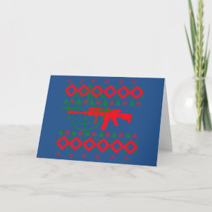 Cartes Pour Fêtes Annuelles Arme à feu laide de Noël