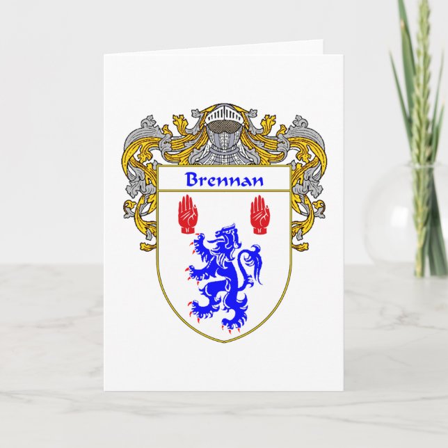 Cartes Pour Fêtes Annuelles Armoiries de Brennan (mannequins) (Devant)