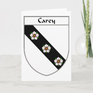 Cartes Pour Fêtes Annuelles Armoiries de Carey/crête de famille