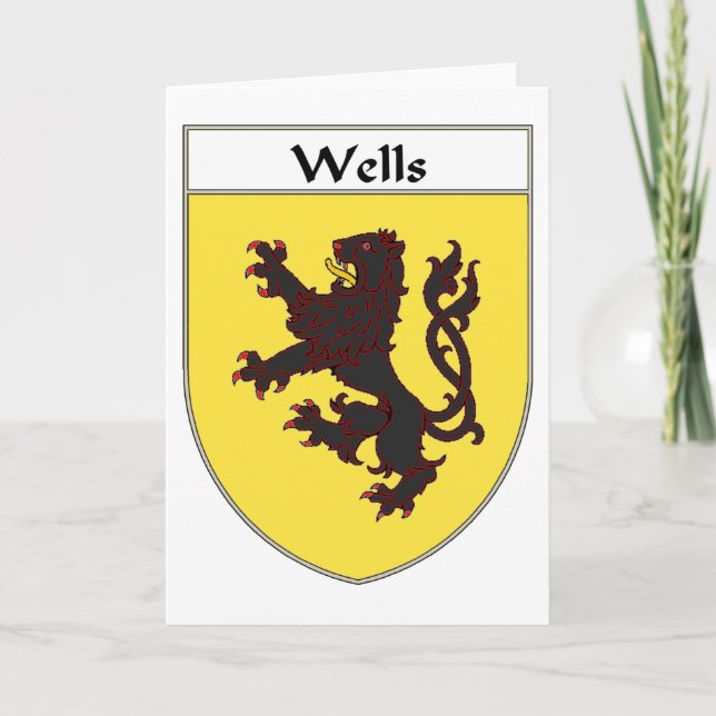 Cartes Pour Fêtes Annuelles Armoiries de puits/crête de famille (Devant)