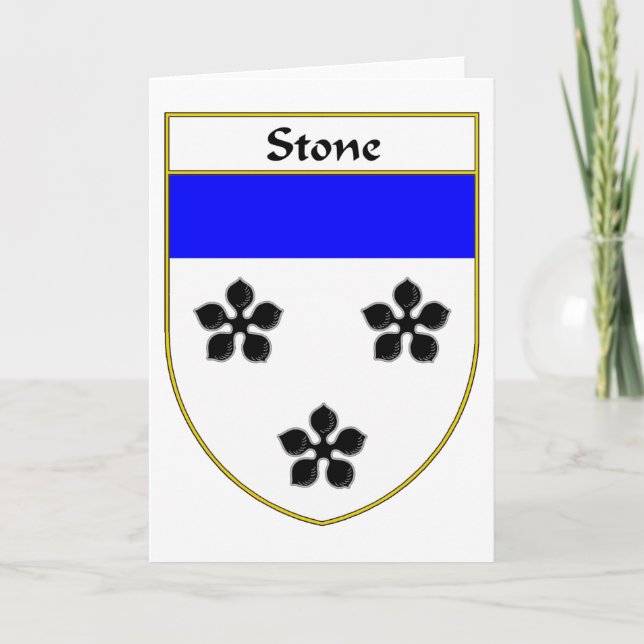 Cartes Pour Fêtes Annuelles Armoiries en pierre/crête de famille (Devant)