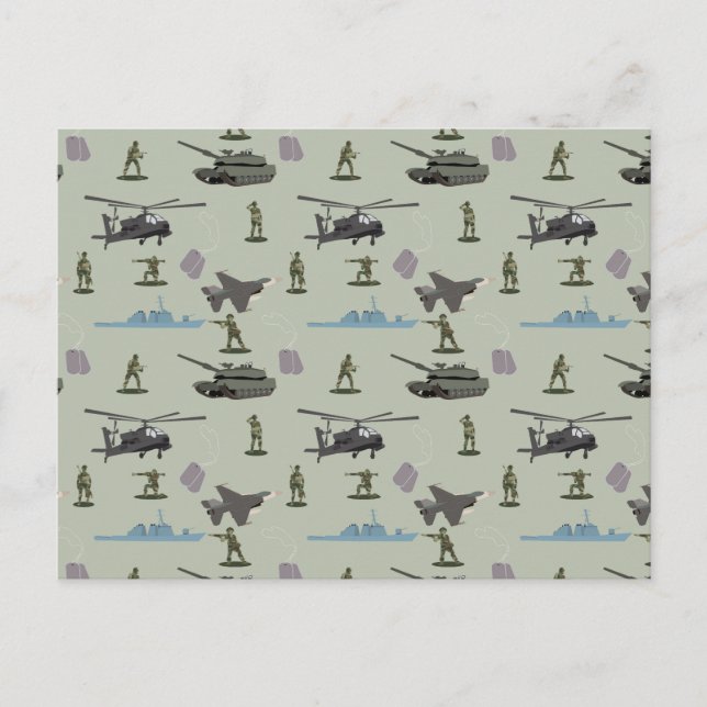 Cartes Pour Fêtes Annuelles Army Military Camouflage Green Camo (Devant)