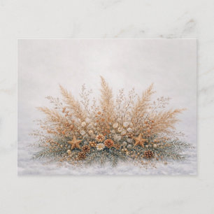 Cartes Pour Fêtes Annuelles Arrangement de Noël botanique boho neutre avec pam