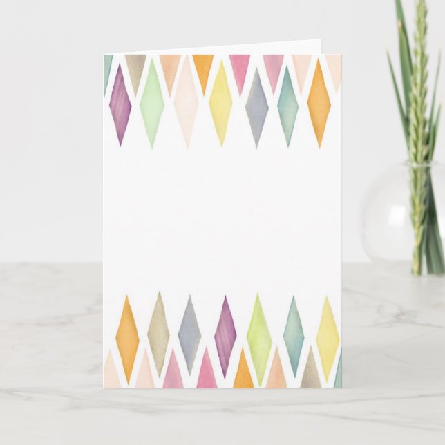 Cartes Pour Fêtes Annuelles Arrière - plan d'aquarelle conçu (Devant)