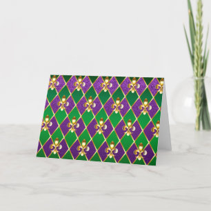 Cartes Pour Fêtes Annuelles Arrière - plan de bijoux Mardi Gras