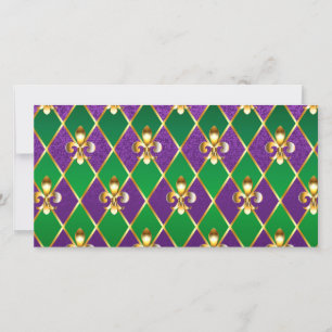 Cartes Pour Fêtes Annuelles Arrière - plan de bijoux Mardi Gras