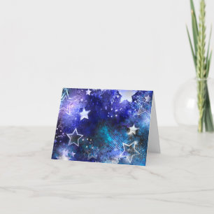 Cartes Pour Fêtes Annuelles Arrière - plan spatial avec étoiles