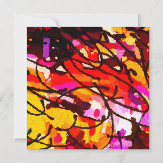 Cartes Pour Fêtes Annuelles Art Abstrait multi-couleur motif géométrie élégant