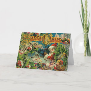 Cartes Pour Fêtes Annuelles Art antique du Père Noël