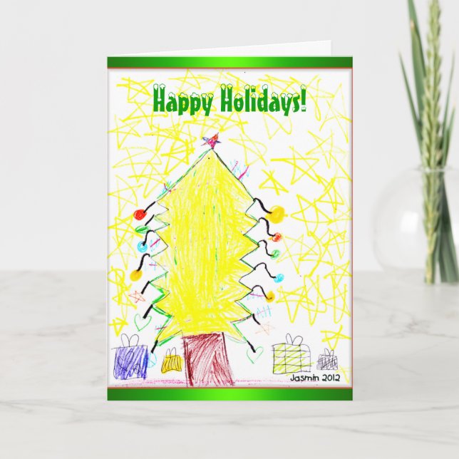 Cartes Pour Fêtes Annuelles Art by Kids Christmas Holiday Card 2012 (Devant)