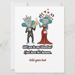 Cartes Pour Fêtes Annuelles Art de couple de singes de style vintage