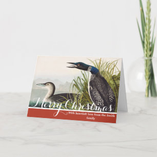 Cartes Pour Fêtes Annuelles Art de la nature sur l'oiseau plongeon commun Audu